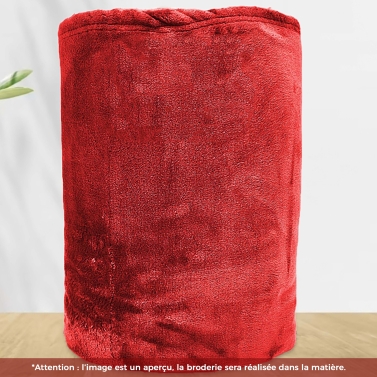 Plaid polaire Rouge 130x160 personnalisé avec votre logo