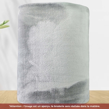 Plaid polaire Gris 130x160 personnalisé avec votre logo