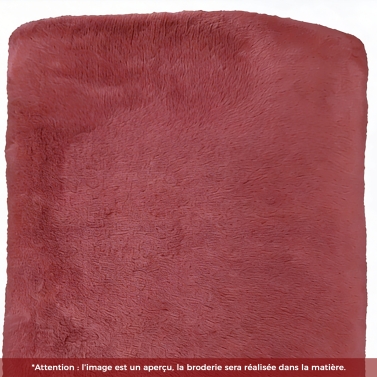 Plaid polaire Marsala 130x160 personnalisé avec votre logo