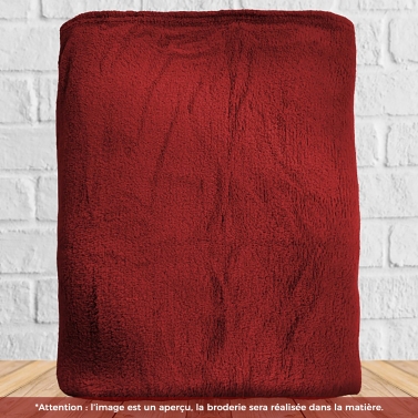 Plaid microfibre Rouge 125x150 personnalisé avec votre logo