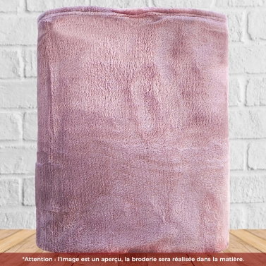 Plaid microfibre Rose 125x150 personnalisé avec votre logo