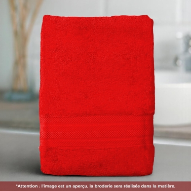 Serviette Rubis luxe personnalisée avec votre logo - 550gr/m²