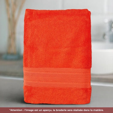 Serviette Corail luxe personnalisée avec votre logo - 550gr/m²