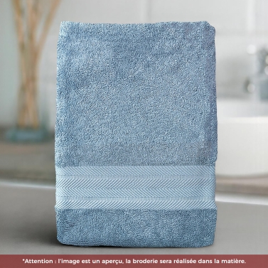 Serviette Cobalt luxe personnalisée avec votre logo - 550gr/m²