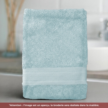 Serviette Bleu Arctic luxe personnalisée avec votre logo - 550gr/m²
