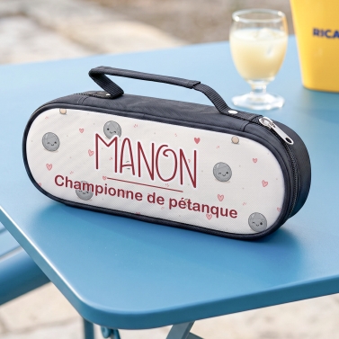 Sacoche pour pétanque personnalisée - Rose