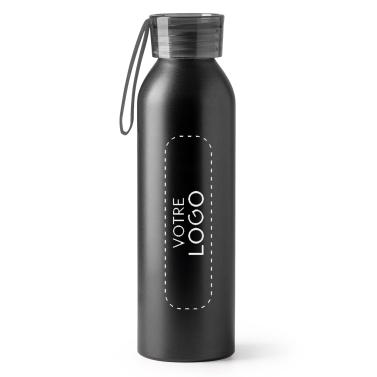 Gourde noire à graver avec votre logo
