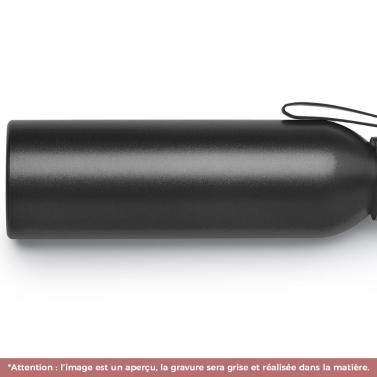 Gourde noire à graver avec votre logo