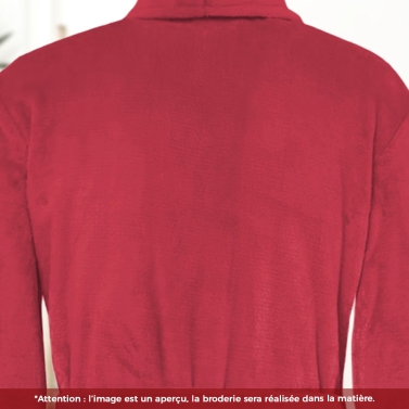 Peignoir de chambre rouge homme personnalisé avec votre logo