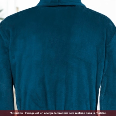Peignoir de chambre homme bleu personnalisé avec votre logo