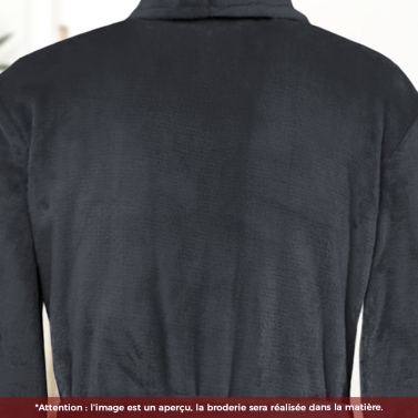 Peignoir de chambre femme anthracite personnalisé avec votre logo