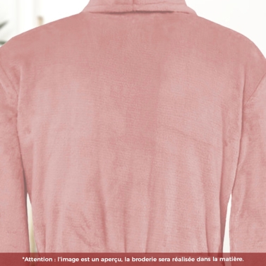 Peignoir de chambre femme rose personnalisé avec votre logo