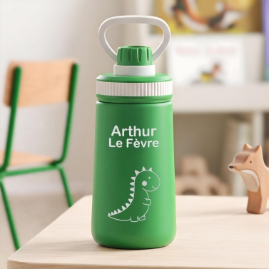 Gourde enfant verte - Personnalisable
