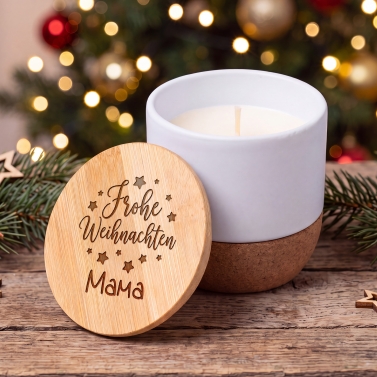 Bougie modèle Noël personnalisée