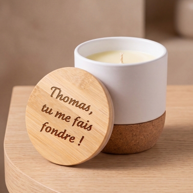 Bougie modèle Texte personnalisée