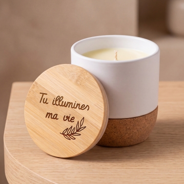Bougie modèle Laurier personnalisée