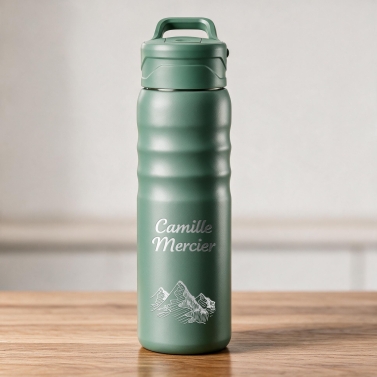 Gourde verte 710 ml personnalisable