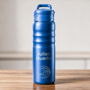 Gourde bleue 710 ml à personnaliser