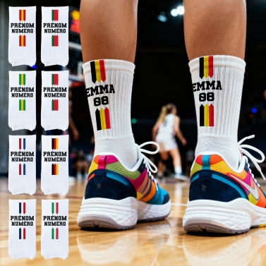 Chaussettes personnalisées Tricolores
