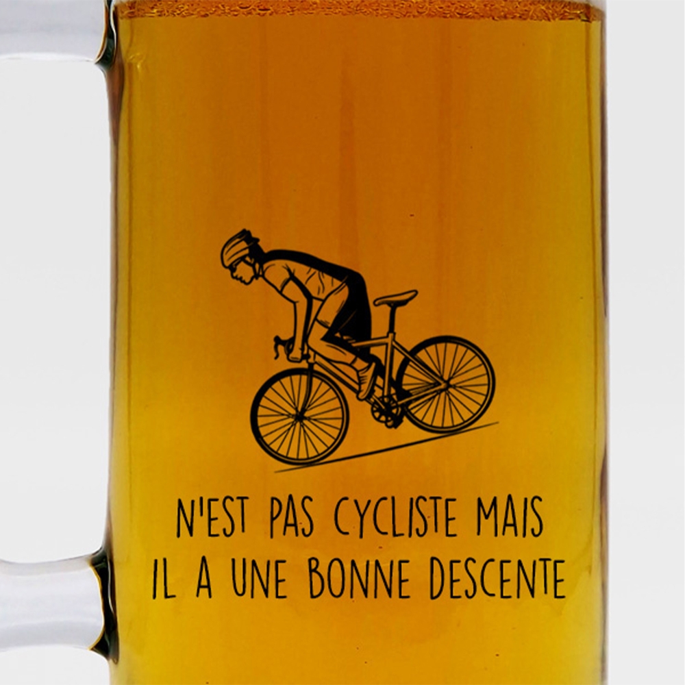 Chope à bière personnalisée - Modèle cycliste