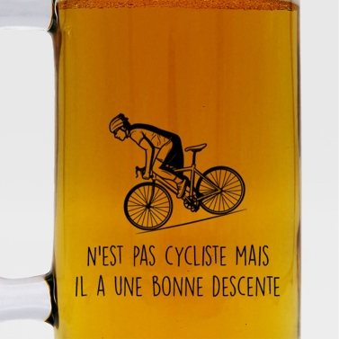 Chope à bière personnalisée - Modèle cycliste