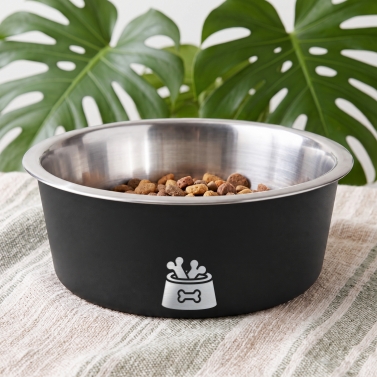 Gamelle pour chien personnalisable noire
