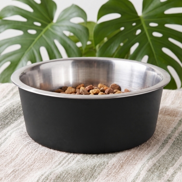 Gamelle pour chien personnalisable noire