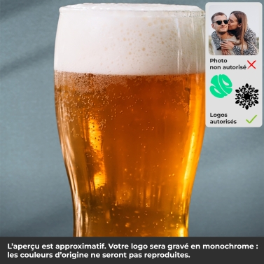 Verre à bière personnalisé avec votre logo