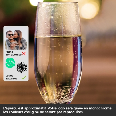 Coupe de champagne à personnaliser avec votre logo