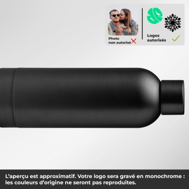 Gourde personnalisable avec votre logo noir