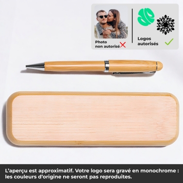 Stylo avec son coffret personnalisé avec votre logo