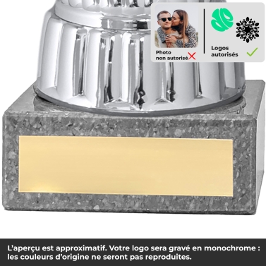 Coupe or et argent personnalisée avec votre logo - 16 modèles