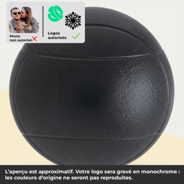 Boules de pétanque noire personnalisées avec votre logo