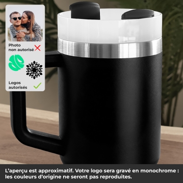 Tasse thermos avec poignée personnalisable avec votre logo