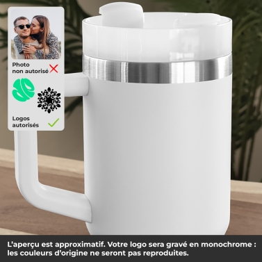 Tasse thermos avec poignée personnalisable avec votre logo