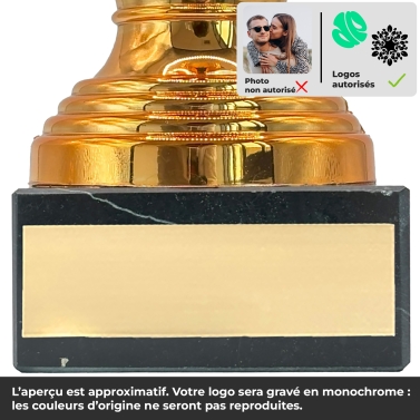 Trophée effet bronze personnalisable avec votre logo - 16 modèles