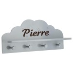 Porte manteau enfant gris personnalisé