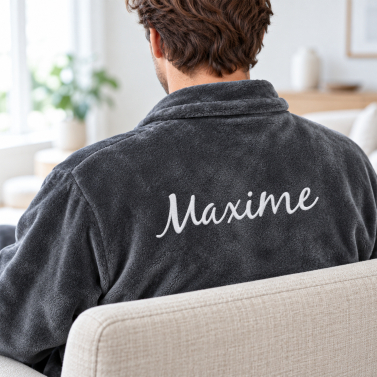 Robe de chambre anthracite homme personnalisé