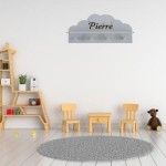 Porte manteau enfant gris personnalisé