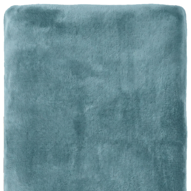 Plaid microfibre Bleu Orage 125x150 brodé
