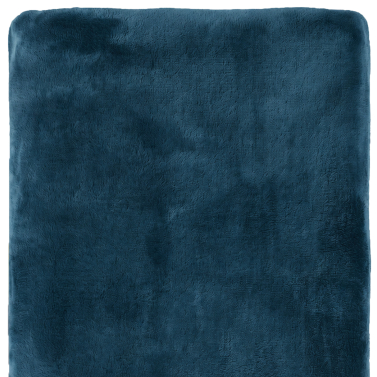 Plaid microfibre Bleu Orage 125x150 brodé