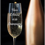 Verre à champagne gravé