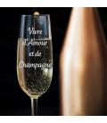 Verre à champagne gravé