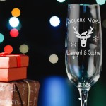 Coupe à Champagne "Noël" personnalisable