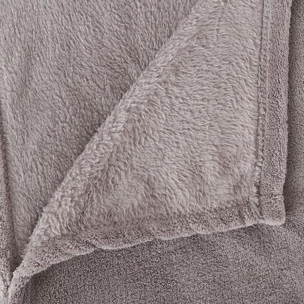 Plaid microfibre gris personnalisé