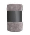 Plaid microfibre gris personnalisé
