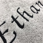 Serviette de bain taupe personnalisée - 450gr/m²