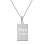 Pendentif rectangle prénom gravé