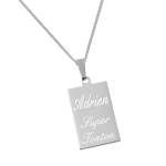 Pendentif rectangle prénom gravé