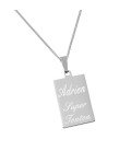 Pendentif rectangle prénom gravé